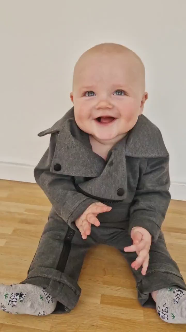 Baby Boy Autumn Baby Gentleman Jumpsuit - three colours (3-18 months)