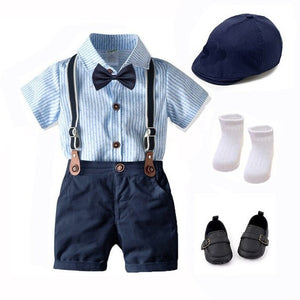 Newborn Summer Baby Boy Clothing Romper set Gentleman outfit (0-12 months)