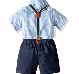 Newborn Summer Baby Boy Clothing Romper set Gentleman outfit (0-12 months)