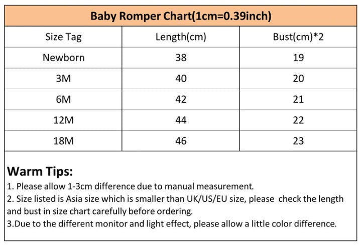 Unisex Baby Romper (0-18 Months)