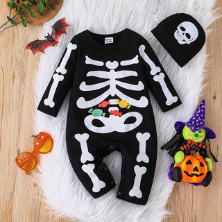 Baby Halloween Strampler Kostüm Langarm (0-18M) Herbstkleidung Babykleidung Babygeschenke Baby Strampler Babyoutfit Herbst Halloween Party