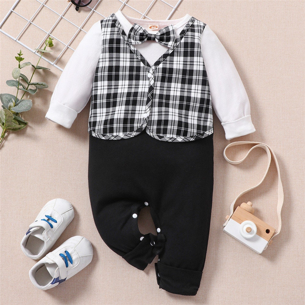 New born baby gentleman outfits - winter long-sleeve - baby gift clothing wedding baptism