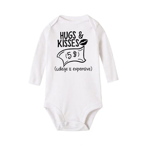 Unisex Baby Romper: Hugs & Kisses 5.00 Dollars! (0-24Months) Babyclothing Babyboy Babyromper Baby Clothes Baby clothing set