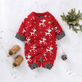 Baby Reindeer Christmas Romper for Winter (6-24 Months) Babyclothing Babygifts Baby Outfit Set 