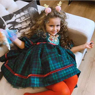 Reindeer Girls Princess Dress Kids Children Clothing - four colours (9M-12 years)