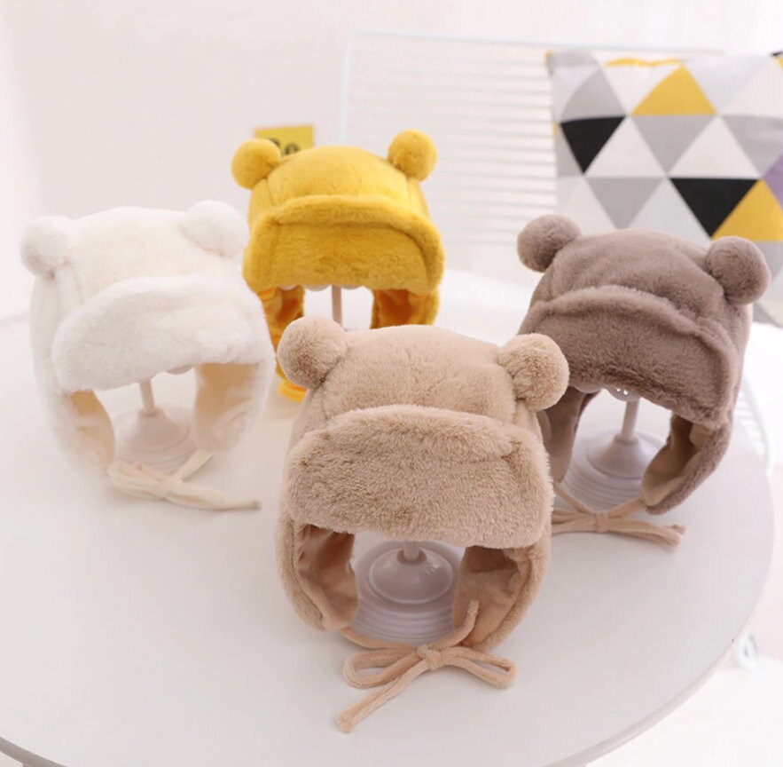 Unisex Baby Bear Hats in different colors (8 Months-3 Years) Babyclothing Babyclothes Babyhats Babywinter Babyclothes 