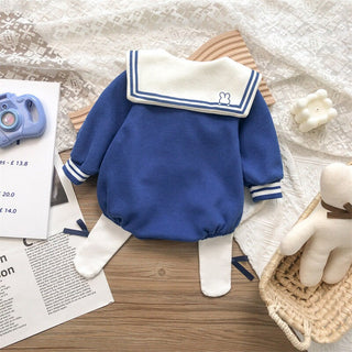 Summer Siblings Outfit - Sailor Baby Boy Romper & Girl Bodysuit