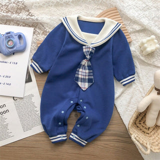 Summer Siblings Outfit - Sailor Baby Boy Romper & Girl Bodysuit