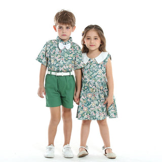 Matching Brother & Sister Outfits - Boys Gentleman Suit & Girls Princess Dress Set