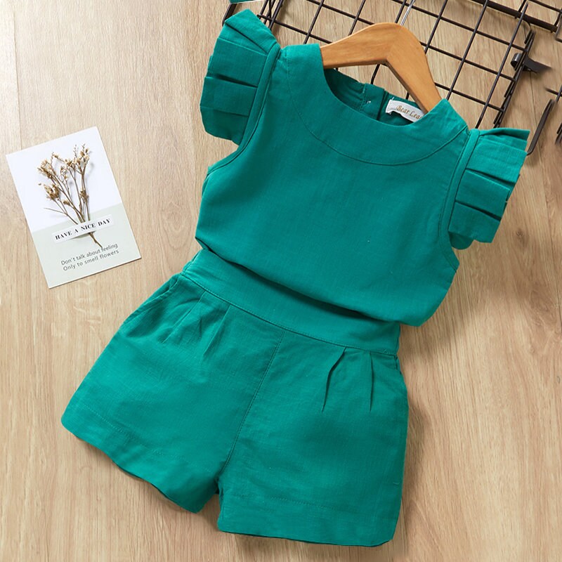 Baby Mädchen Jumpsuit in verschiedenen Farben (2-6 Jahre) Neugeborenen Kleidung Set Babykleid Babymädchen Mädchenkleidung