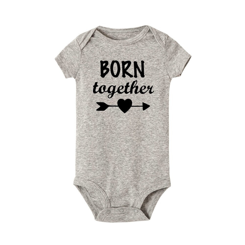 Unisex Baby Body: Born together / Friends forever (3-24 Months)